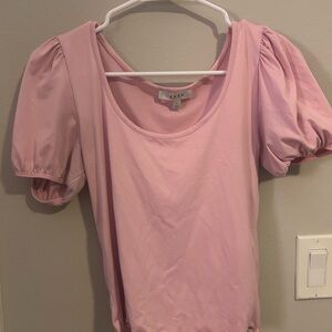 Gaze Pink Puff Sleeve Blouse